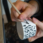 Sophie Underdowns Lester at work in the YAS ceramics starter studio at Manor Oaks in Sheffield 2017